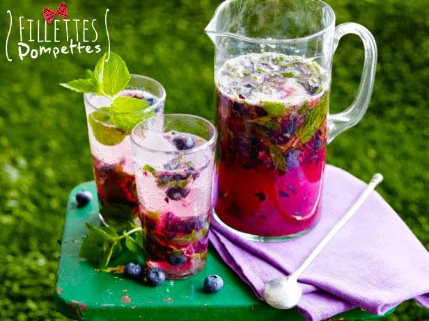 PICHET DE MOJITO AU BLEUET & GINGEMBRE