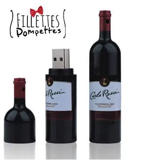 Bouteille de vin USB- Accessoire Pompettes
