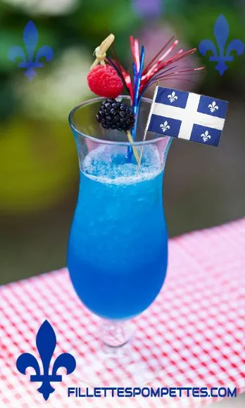 Cocktail Bleu furieux de la St-Jean Baptiste