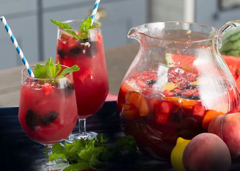 Sangria au melon d&rsquo;eau