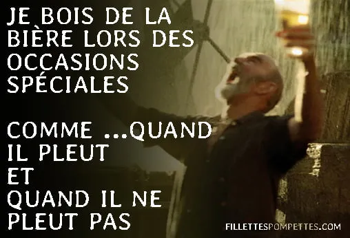 Quand buvez vous de la bière?