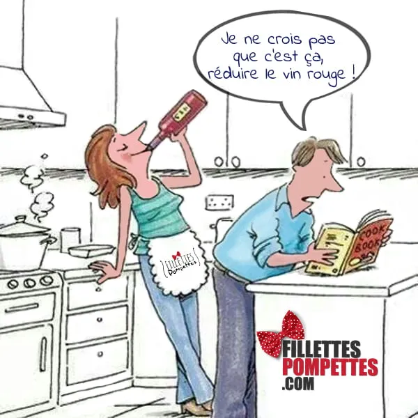 Une Pompette sait comment réduire le vin rouge !