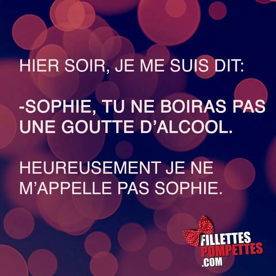 Vous appelez vous Sophie?