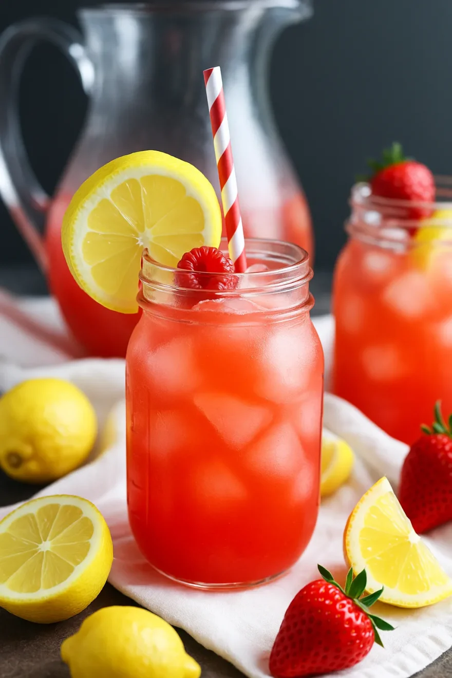 🍓 La Limonade aux Fraises  – Moins de calories, autant de plaisir.
