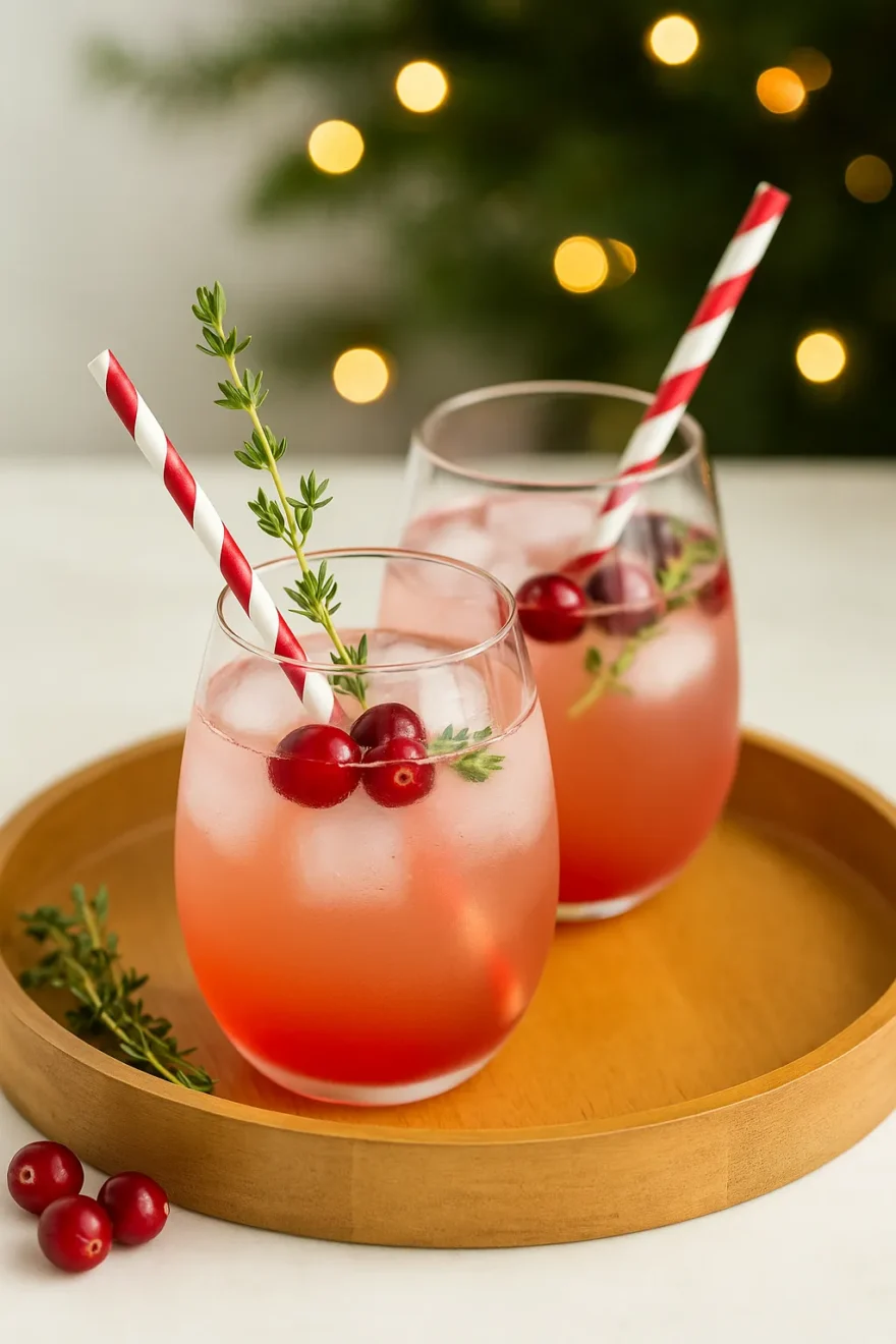 Le Fizz aux canneberges – Cocktail de Noël