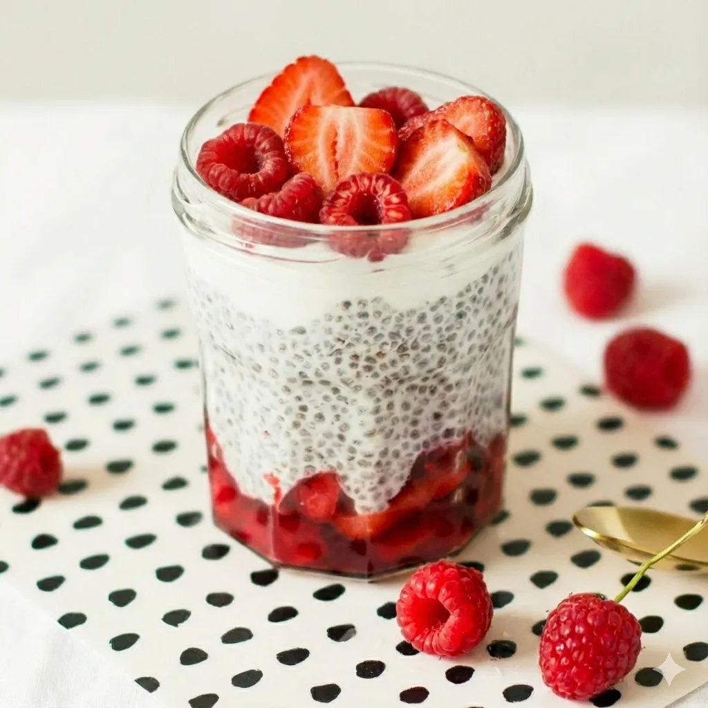  Le Pudding de Chia « Pompette de Vie » aux Fruits Rouges