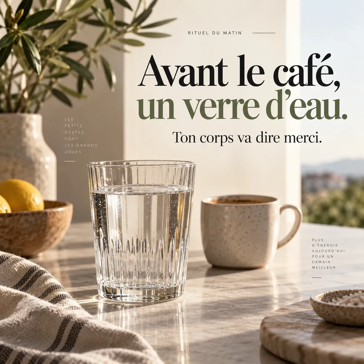 Avant le café, bois donc un verre d’eau