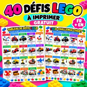 Occupe ton enfant, pas ta charge mentale : 40 défis LEGO gratuits!