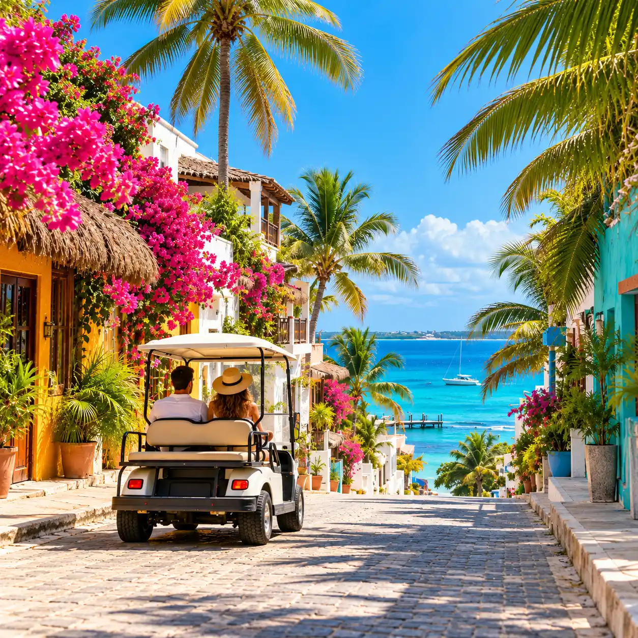 Isla Mujeres en golf cart : notre journée inoubliable au Mexique